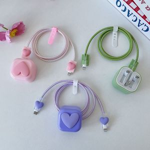 3pin DIY可爱心形英国20w 3D卡通硅胶电缆保护器头套套手机充电器 - Product Image 5