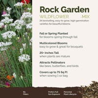 Sac de paquets de fleurs sauvages vivaces de jardin Mélange de cresson et d'achillée millefeuille pour la plantation de printemps et d'automne Attire les pollinisateurs pour les sols