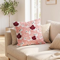 Housse de coussin brodée motif feuille, housse de coussin de canapé, coussin décoratif pour salon et chambre, coussin en tissu pour la maison (vente transfrontalière)