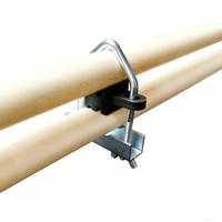 Collier de serrage en U pour tuyau, filetage UNC classe 4, doublure en caoutchouc, en acier au carbone galvanisé, support croisé double tube pour montage de mât d'antenne TV
