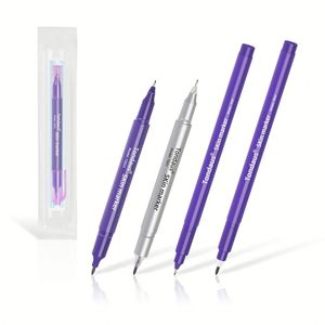 Wholesale Disposable Skin Marker Pen Waterproof Purple Tattoo Position Pen Sterile Single Pack PMU Beauty Academy Consumables - Product Image 2