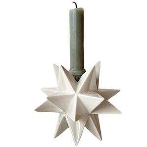 Décoration moderne personnalisée <span class=keywords><strong>en</strong></span> <span class=keywords><strong>origami</strong></span> <span class=keywords><strong>en</strong></span> porcelaine pour maison petite cible étoile conique bougeoir <span class=keywords><strong>en</strong></span> céramique starburst bougeoir - Product Image 1