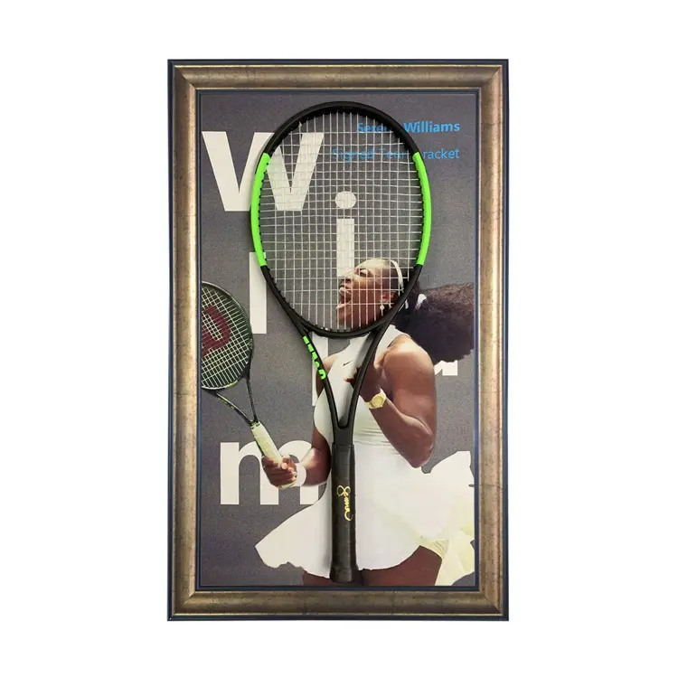カスタムコレクションフレームとデザインの特別なマットボードテニスラケットディスプレイ
