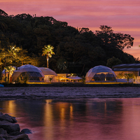 Tente dôme igloo de glamping safari pour observer les étoiles, hôtel de luxe préfabriqué