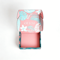 Boîte en carton imprimée de motifs floraux tropicaux avec logo de marque, emballage cosmétique personnalisé pour les solutions d'expédition de produits de beauté et de bain