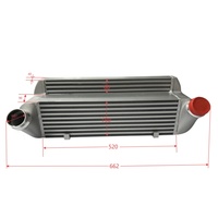 Radiateur Intercooler en Aluminium Haute Efficacité JSY de 5 Pouces avec Design à Ailettes pour Moteur 135i/335i 3.0T N54/N55