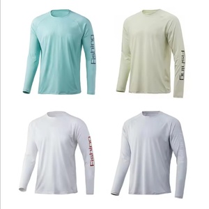 Chemises de pêche pour hommes, sweat-shirt à manches longues et col rond, protection UV, vêtements de pêche respirants pour l'extérieur - Product Image 1