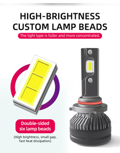 Uper derecha 60W 14000LHH1 H3 H4 7 7 11 11 H13 9004 9005 9006 ar Led ototorcycle Headlight ululbs - Product Image 2
