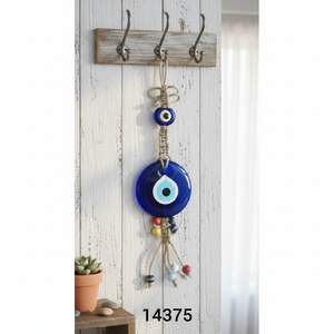 Ornement Macrame Evil Eye 29x7cm Article décoratif pour la maison - Product Image 3