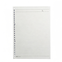 Papel de Hojas Sueltas B5 de Malasia, 26 Orificios, 70 g/m², Papel de Recambio Rayado, 100 Hojas para Carpeta, Cuaderno, Material Escolar