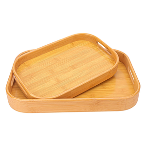 Bamboo Lacquer Modern-Style Hotel Serving <b>Tray</b> Living Room Tableware Eco-Friendly Food <b>Storage</b> <b>Trays</b> Easy to Clean - Product Image 1