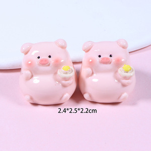 Accesorios de Resina 3D Kawaii, Pegamento en Crema para Manualidades, Lindos Cerditos, Decoración para Carcasas de Teléfono, Pinzas para el Cabello, Colgantes, Adornos Pequeños para Llaveros - Product Image 5