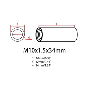 Ren dài Hex dày hạt din6334 hình lục giác ren kết nối Nut M4 M5 M6 M16 dài Hex khớp nối hạt - Product Image 6