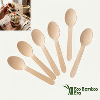 Cuillère à soupe et à riz jetable en bois épaissi de qualité alimentaire, vente en gros