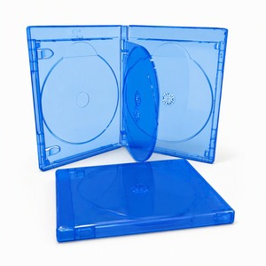 Estuche Ecológico para 3 Discos Blu-Ray, Caja de Almacenamiento de Video Reciclable de PP Azul de Múltiples Capacidades para Colección de Series de Películas en Trilogía - Product Image 1