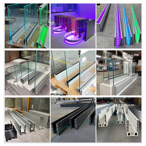 Garde-Corps de Villa Clôture de Balcon Main Courante en Verre sans Cadre pour Complexe Hôtelier Appartement Profilé en U en Aluminium pour Verre Clôture en Verre Balustrade de Terrasse - Product Image 2