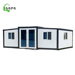 <span class=keywords><strong>Maison</strong></span> conteneur pliable extensible de 20 pieds avec système à double aile qui se transforme en espace de vie spacieux lorsqu'elle est repliée - Product Image 1