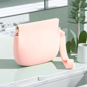 Portable Silicone Snap Closure <b>Pouch</b> <b>Mini</b> Storage Bag with Wrist Strap for Keys Coins Earphones Lipstick - Product Image 4
