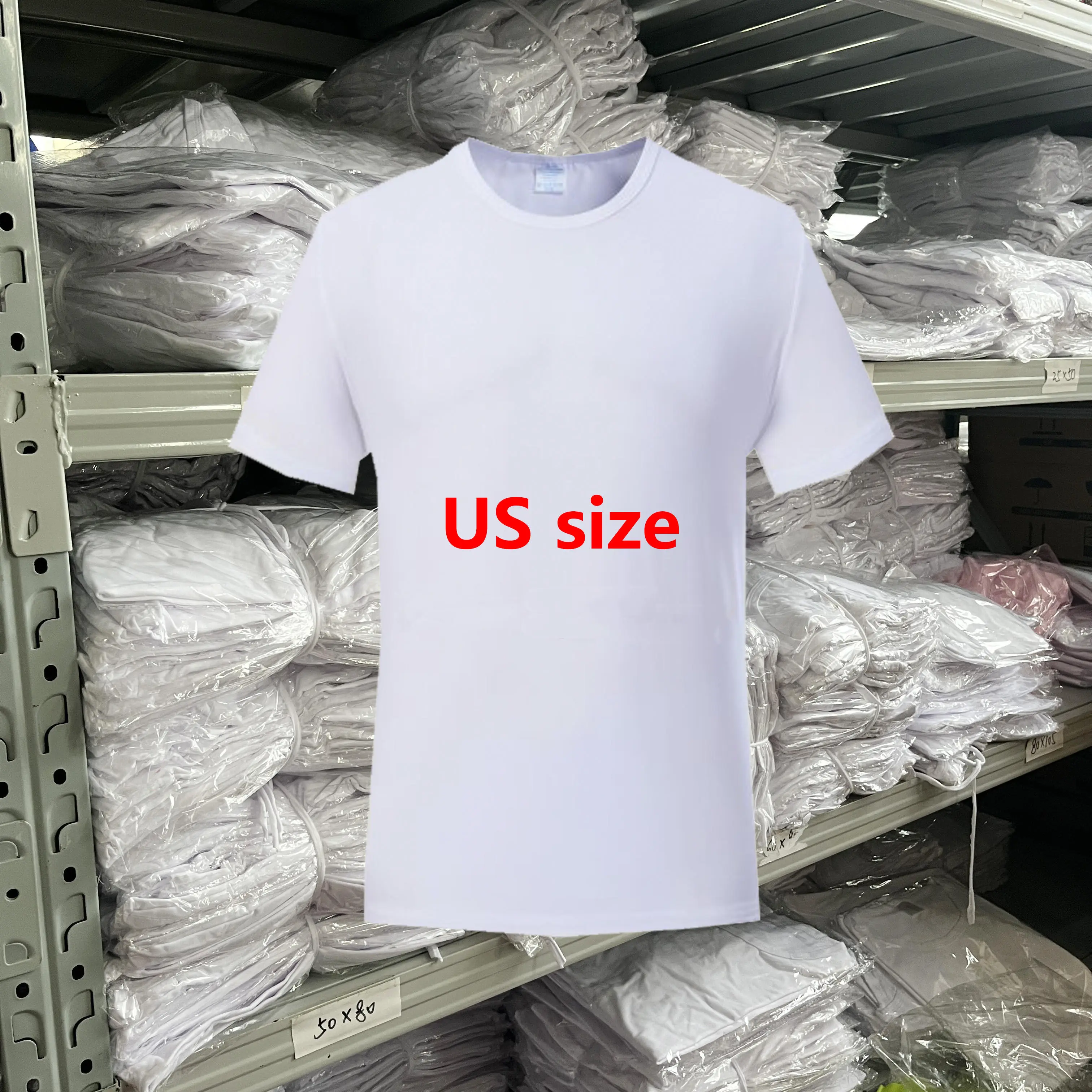 Chemises à sublimation usagées 100% polyester toucher coton taille US t-shirts en polyester vierge pour sublimation t-shirts unis personnalisés
