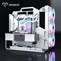 Tour d'ordinateur Socooler Offre Spéciale ATX Gamer Boîtier PC complet avec prise en charge du refroidissement par eau pour les joueurs PC