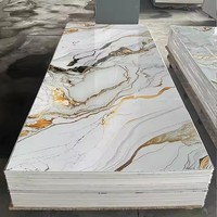 YDSTONE décoration intérieure 1220*2440*3mm moderne haute brillance Uv feuille de marbre Pvc panneaux Pvc panneau mural