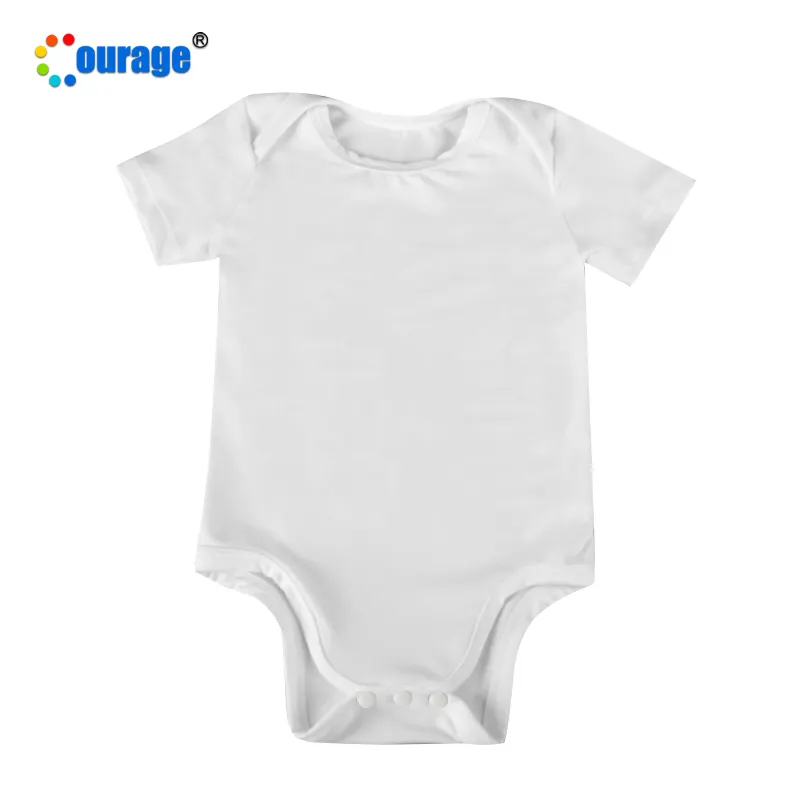 Plastic snapper plain white modal sublimation onesie baby polyester wholesale