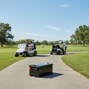 <span class=keywords><strong>Batterie</strong></span> LiFePO4 76,8 V 200 Ah à décharge profonde rechargeable avec BMS et écran LCD pour voiturette de golf - Product Image 5