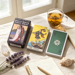 Jeu de <span class=keywords><strong>tarot</strong></span> Waite Paper 12x7 pouces, largement utilisé en anglais et en chinois pour les débutants, apprentissage du <span class=keywords><strong>tarot</strong></span>, emballage personnalisé en boîte couleur - Product Image 1