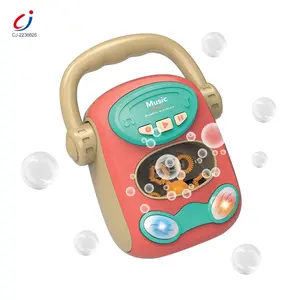 Chengji Summer Outdoor Toys Cartoon Radio Kids Electric Automatic Bubble Blowing Machine