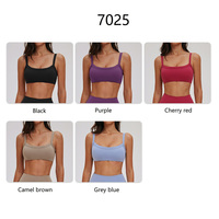 Soutien-gorge de sport Roregal doux et brossé, fitness en plein air, soutien-gorge de yoga pour femmes, col en U, découpe carrée dans le dos, avec rembourrage amovible