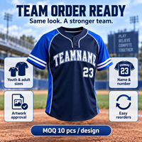 Maillot de baseball personnalisé à 2 boutons, nom et numéro d'équipe personnalisés, maille respirante, sublimation, broderie, uniforme d'équipe pour jeunes et adultes
