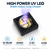 Émetteur SMD en céramique 3535 efficace, 0,6W, 100mA, 5V, 6V, 60 degrés, composant de photothérapie, diode ultraviolette 311nm