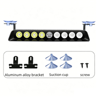 Luz de Advertencia Estroboscópica S3 de 8 LED de Alta Luminosidad con Ventosa, Lámpara de Emergencia para Parabrisas Delantero