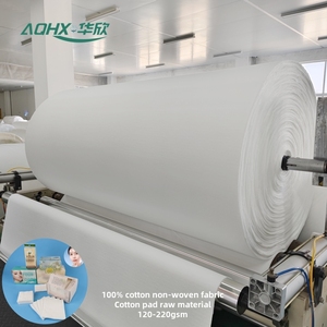 (Mẫu miễn phí) Vật liệu bông tẩy trang đạt chứng nhận Oeko-Tex, cuộn bông <span class=keywords><strong>3</strong></span> lớp, 100% cotton spunlace không dệt - Product Image 1