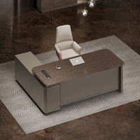 Bureau de direction modulaire en MDF en forme de L, haut de gamme, moderne, avec tiroir à dossiers, pour patron, directeur général, bureau à domicile
