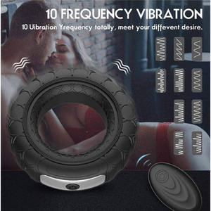 Hot Sale Remote Control <span class=keywords><strong>10</strong></span> Frekuensi Cock Ring Vibrator Delay <span class=keywords><strong>Penis</strong></span> Rings Mainan Seks Dewasa untuk Pria Pasangan Kenikmatan - Product Image 3
