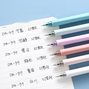 快干0.5高外观等级简单签名蓝色墨水刷笔塑料材料中性压头黑色测试笔 - Product Image 3