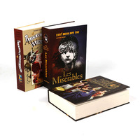 Coffre-fort créatif en acier simulé Colorful English Les Miserables Dictionary Key-Lock Book Storage Collection