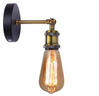 Lampes murales DIY, abat-jour en métal vintage, support de lampe E27, lampe murale pliable