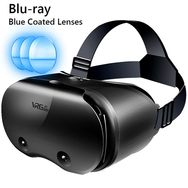 3D Helmet VR Headset for 5-7 Inch Smartphones with Non-Touch Screen 0-800 Myopia Support
