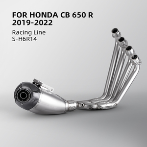 Système d'échappement complet de course pour <span class=keywords><strong>CBR650R</strong></span> CB650F CB650R <span class=keywords><strong>CBR650F</strong></span> 2018-2022, avec tube de liaison avant modifié SH6R14 haute performance - Product Image 2