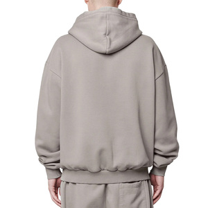 Sweat-shirt en laine noire chaude surdimensionné pour homme Healy, 100% coton, pull à capuche avec poche, logo personnalisé, unisexe - Product Image 4