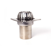GUIDA 731023 Drain de toit en acier inoxydable rond anti-colmatage pour extérieur