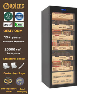Humidor à cigares électrique à affichage numérique et fonctionnement silencieux, étagères en bois de cèdre, surveillance à distance par WIFI, usage domestique, 163L - Product Image 1