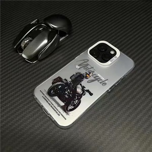 <span class=keywords><strong>Coque</strong></span> de protection givrée argentée populaire pour <span class=keywords><strong>iPhone</strong></span> 15 14 13 <span class=keywords><strong>12</strong></span> 11 Plus 17 Pro Max, motif <span class=keywords><strong>moto</strong></span> garçon - Product Image 6