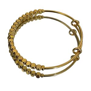 Gold Plated Beaded <b>Bracelet</b> <b>Ball</b> Shape Women's Jewelry Gift Zinc Alloy GS004 - Product Image 5