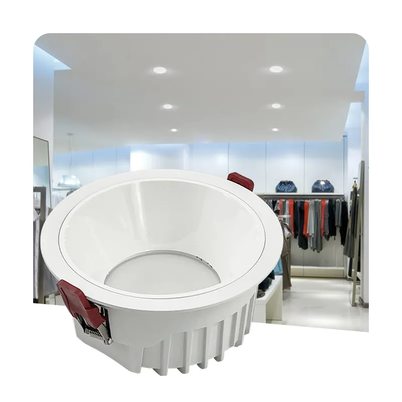 Aluminum indoor commercial down spotlight anti glare ceiling spot light trimless led light downlight recessed led downlight