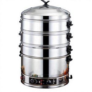 <span class=keywords><strong>Vaporera</strong></span> Eléctrica Comercial de Gran Capacidad, Acero Inoxidable 201, Tamaño Ajustable, Olla Caliente de Cocina, Reducción de Ruido, Fácil de Limpiar - Product Image 1