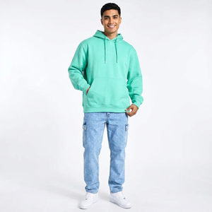 Sweat-shirt à capuche surdimensionné pour homme en molleton imprimé 100% coton de haute qualité, à épaules tombantes - Product Image 1
