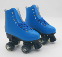 Patins à roulettes bleu royal uni, châssis en plastique, roues en PU résistantes à l'usure, patins à roulettes tendance pour spectacle sur scène